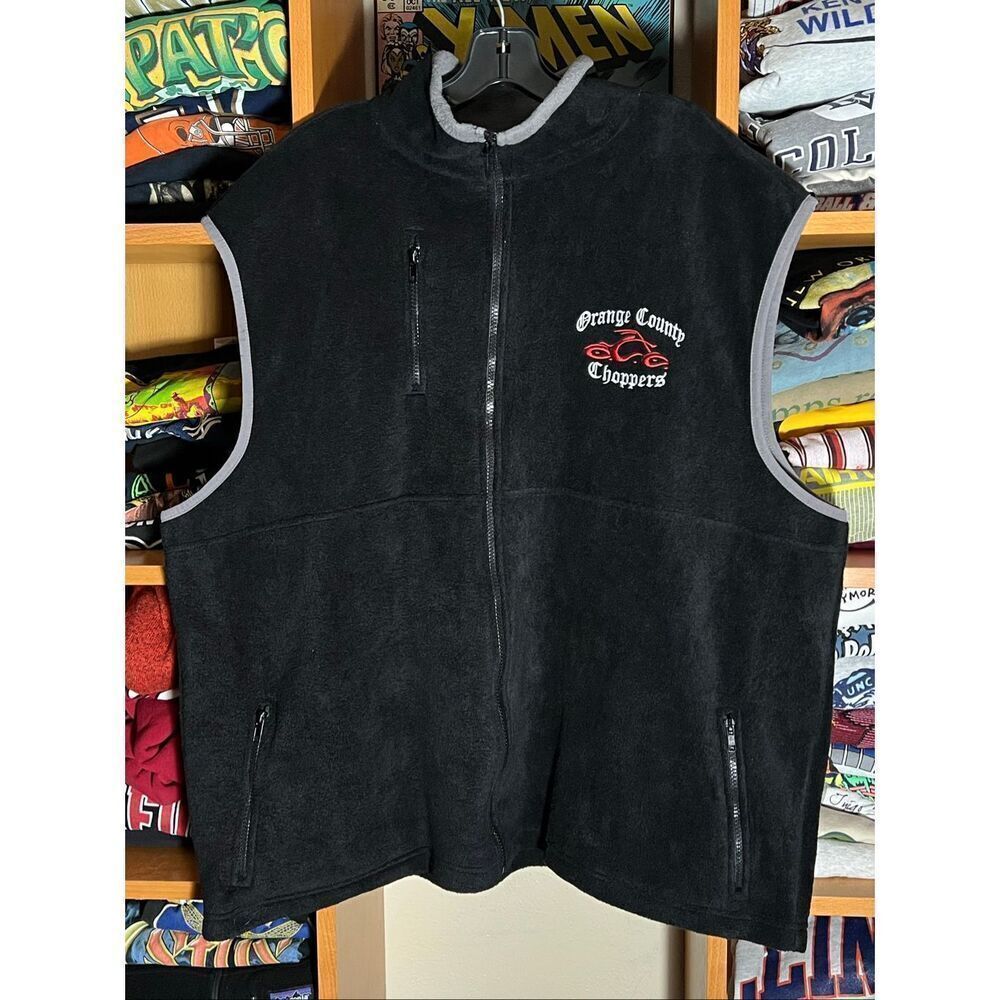 SOLD Vintage Y2K Orange County Choppers Fleece Full Zip Vest